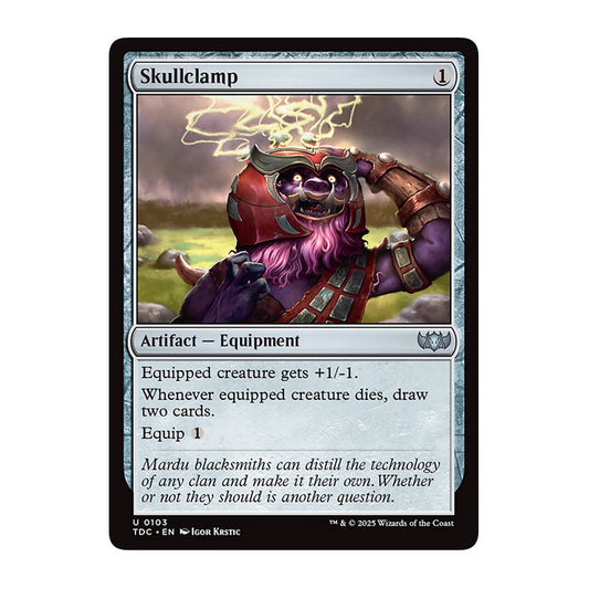 💫  Skullclamp - TDC 122 💫 Tarkir Dragonstorm Commander 💫 Magic the Gathering 💫 NM