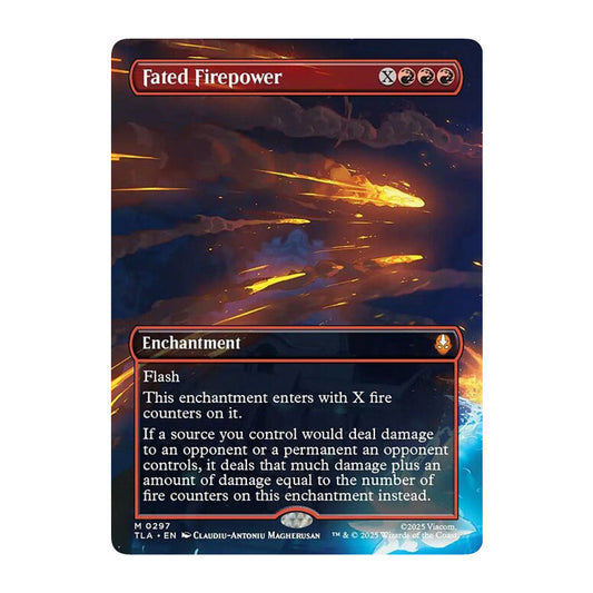 💫  Fated Firepower BORDERLESS - TLA 297 💫 Avatar: The Last Airbender 💫 MTG NM