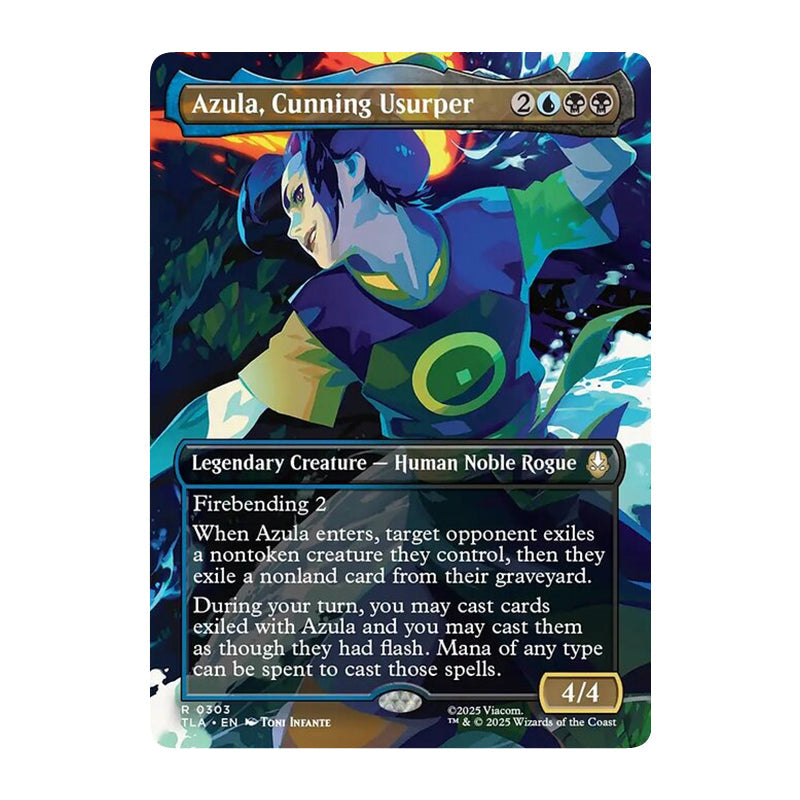 💫  Azula, Cunning Usurper BORDERLESS - TLA 303 💫 Avatar: The Last Airbender 💫 MTG NM