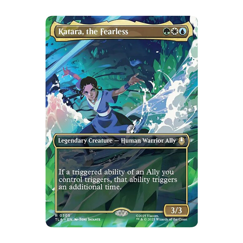 💫  Katara, the Fearless BORDERLESS - TLA 305 💫 Avatar: The Last Airbender 💫 MTG NM