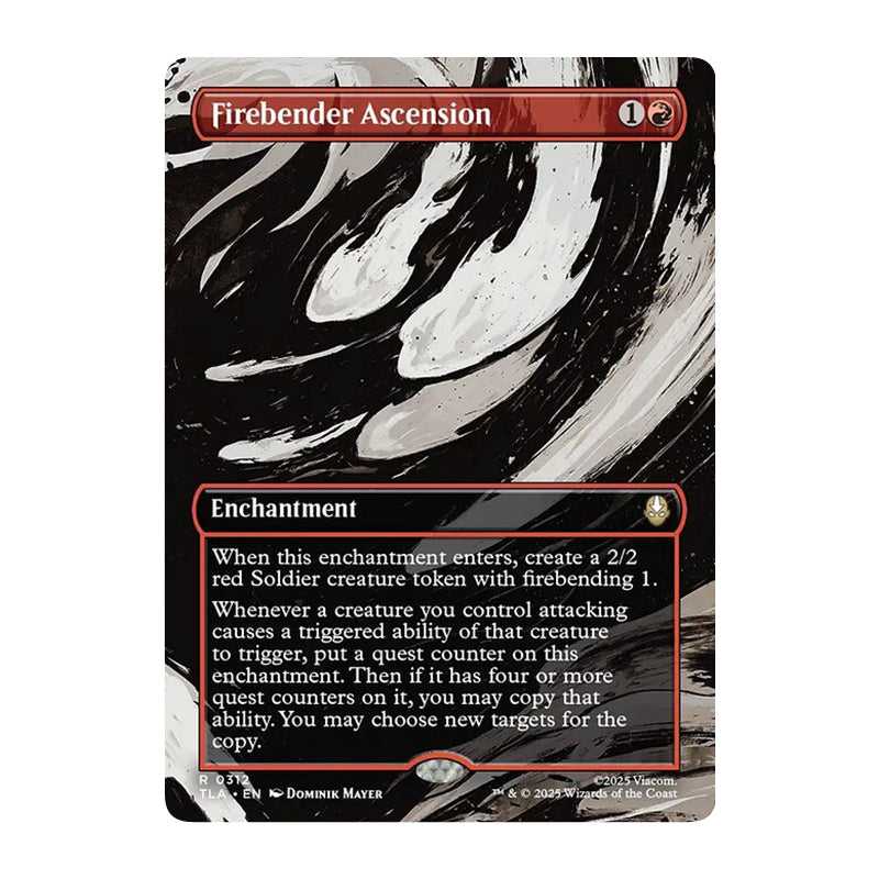 💫  Firebender Ascension BORDERLESS - TLA 312 💫 Avatar: The Last Airbender 💫 MTG NM