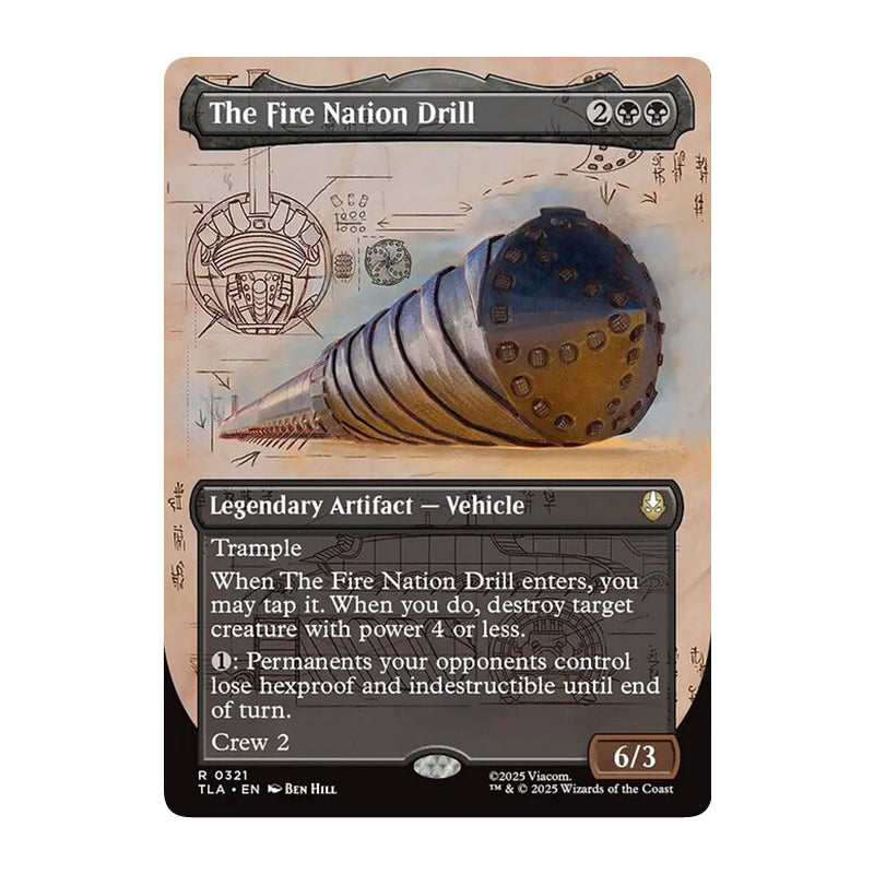 💫  The Fire Nation Drill BORDERLESS - TLA 321 💫 Avatar: The Last Airbender 💫 MTG NM