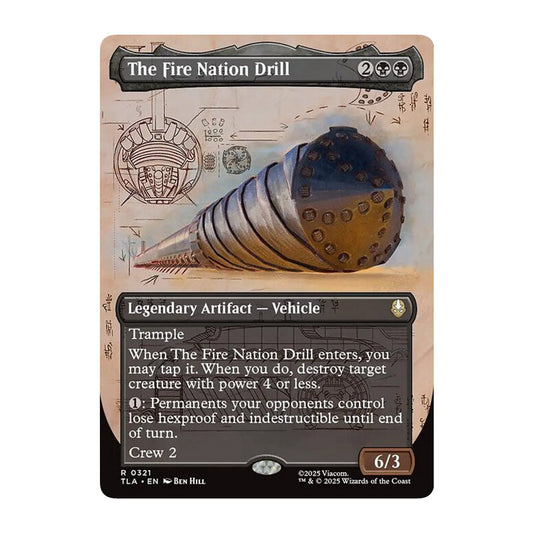 💫  The Fire Nation Drill BORDERLESS - TLA 321 💫 Avatar: The Last Airbender 💫 MTG NM