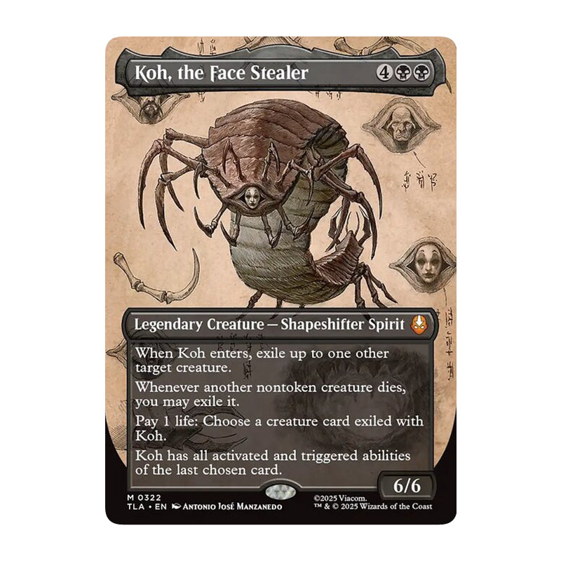 💫  Koh, the Face Stealer BORDERLESS - TLA 322 💫 Avatar: The Last Airbender 💫 MTG NM
