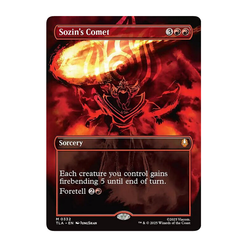 💫  Sozin's Comet BORDERLESS - TLA 332 💫 Avatar: The Last Airbender 💫 MTG NM