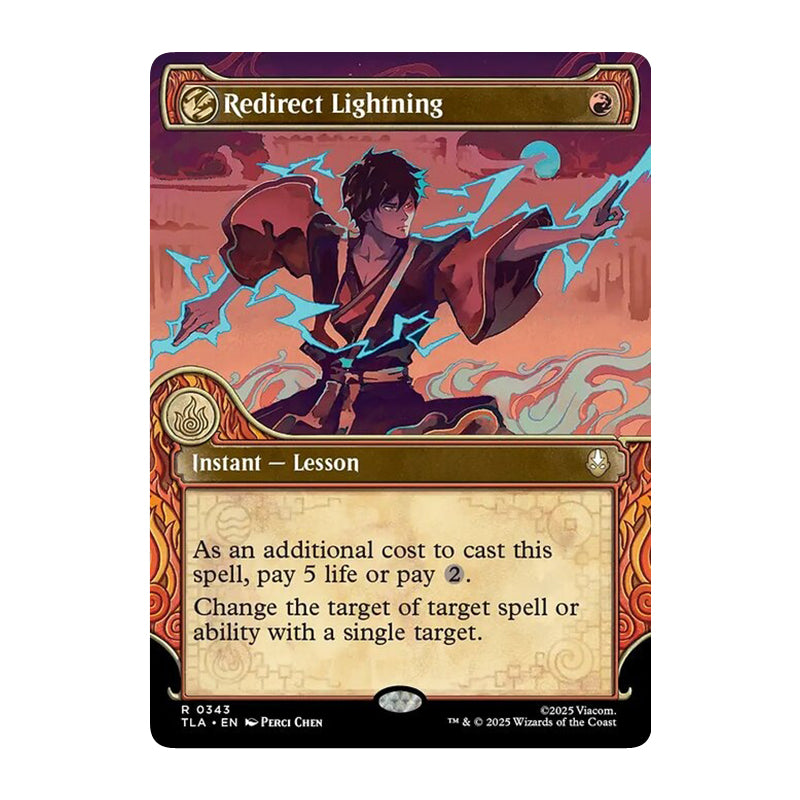 💫  Redirect Lightning SHOWCASE - TLA 343 💫 Avatar: The Last Airbender 💫 MTG NM