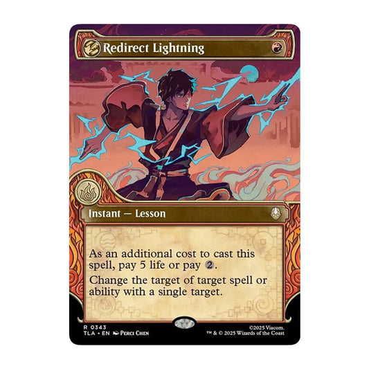 💫  Redirect Lightning SHOWCASE - TLA 343 💫 Avatar: The Last Airbender 💫 MTG NM