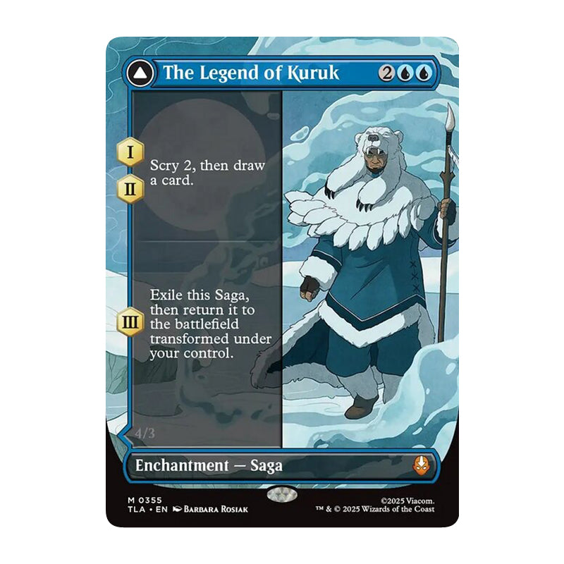 💫  The Legend of Kuruk // Avatar Kuruk BORDERLESS - TLA 355 💫 Avatar: The Last Airbender 💫 MTG NM