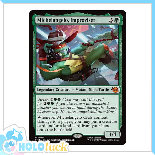 💫  Michelangelo, Improviser  - TMT 119 💫 Teenage Mutant Ninja Turtles 💫 TMNT MTG NM