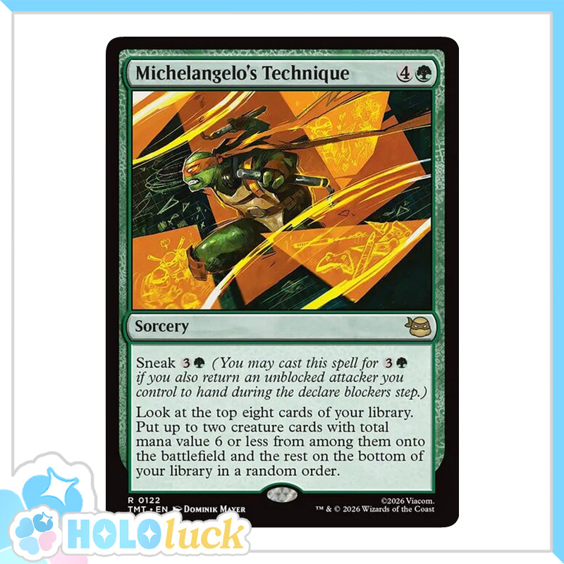 💫  Michelangelo's Technique  - TMT 122 💫 Teenage Mutant Ninja Turtles 💫 TMNT MTG NM