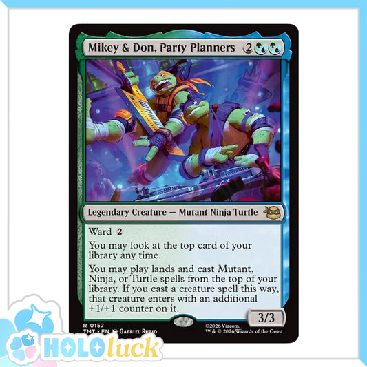 💫  Mikey & Don, Party Planners  - TMT 157 💫 Teenage Mutant Ninja Turtles 💫 TMNT MTG NM