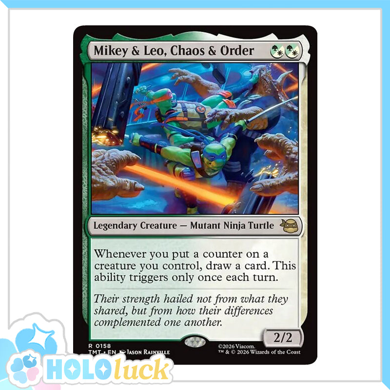 💫  Mikey & Leo, Chaos & Order  - TMT 158 💫 Teenage Mutant Ninja Turtles 💫 TMNT MTG NM
