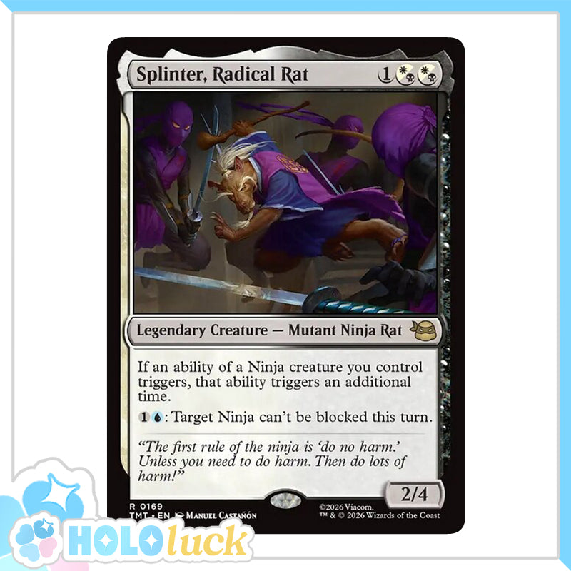 💫  Splinter, Radical Rat  - TMT 169 💫 Teenage Mutant Ninja Turtles 💫 TMNT MTG NM