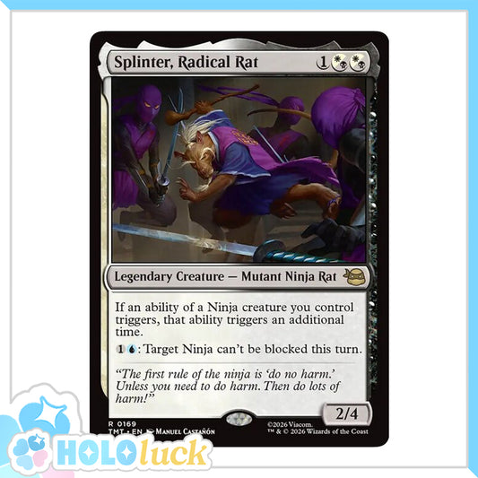 💫  Splinter, Radical Rat  - TMT 169 💫 Teenage Mutant Ninja Turtles 💫 TMNT MTG NM