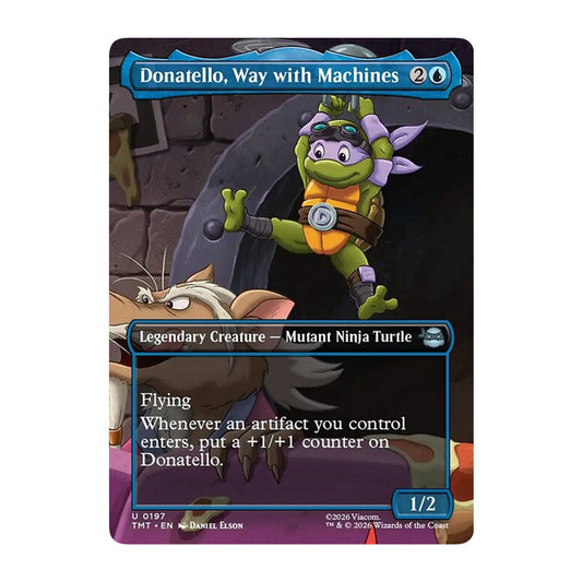💫  Donatello, Way with Machines BORDERLESS - TMT 197 💫 Teenage Mutant Ninja Turtles 💫 MTG NM