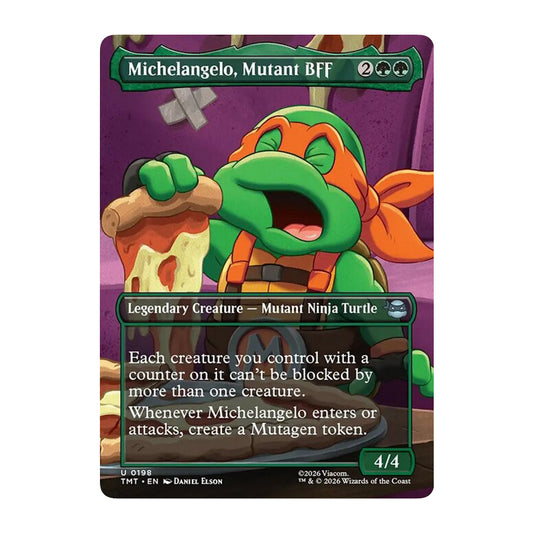 💫  Michelangelo, Mutant BFF BORDERLESS - TMT 198 💫 Teenage Mutant Ninja Turtles 💫 MTG NM