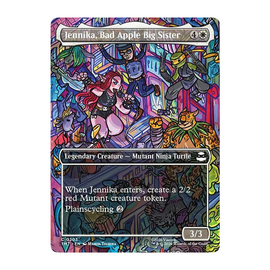 💫  Jennika, Bad Apple Big Sister BORDERLESS - TMT 203 💫 Teenage Mutant Ninja Turtles 💫 MTG NM