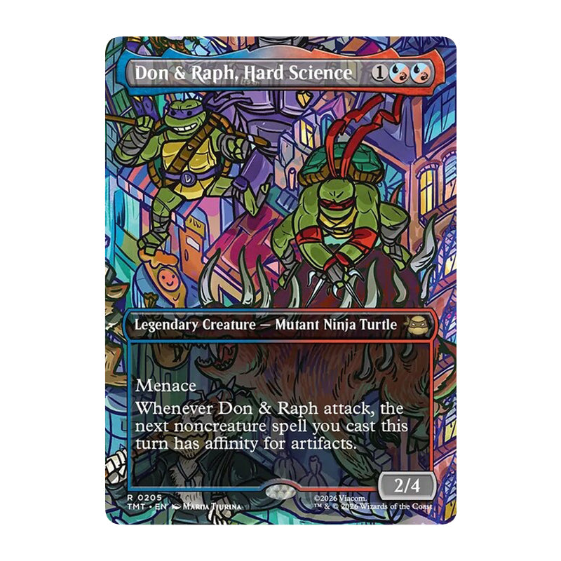 💫  Don & Raph, Hard Science BORDERLESS - TMT 205 💫 Teenage Mutant Ninja Turtles 💫 MTG NM