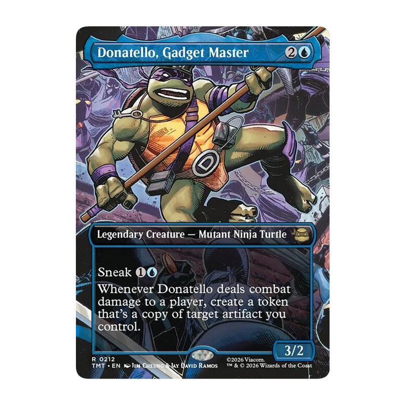 💫  Donatello, Gadget Master BORDERLESS - TMT 212 💫 Teenage Mutant Ninja Turtles 💫 MTG NM