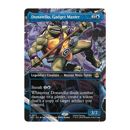 💫  Donatello, Gadget Master BORDERLESS - TMT 212 💫 Teenage Mutant Ninja Turtles 💫 MTG NM