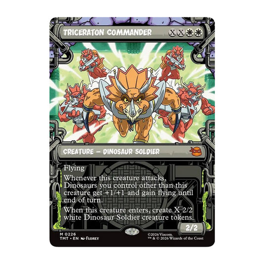 💫  Triceraton Commander SHOWCASE - TMT 226 💫 Teenage Mutant Ninja Turtles 💫 MTG NM
