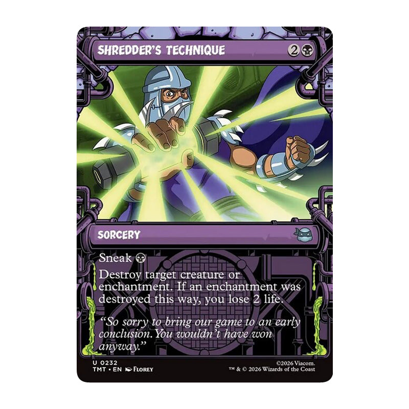 💫  Shredder's Technique SHOWCASE - TMT 232 💫 Teenage Mutant Ninja Turtles 💫 MTG NM