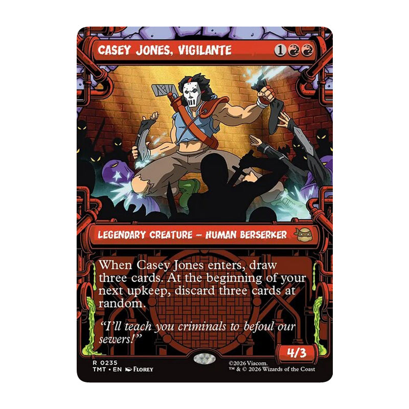 💫  Casey Jones, Vigilante SHOWCASE - TMT 235 💫 Teenage Mutant Ninja Turtles 💫 MTG NM