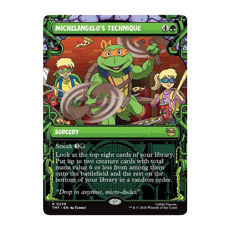 💫  Michelangelo's Technique SHOWCASE - TMT 239 💫 Teenage Mutant Ninja Turtles 💫 MTG NM