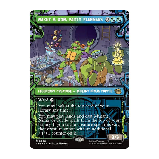 💫  Mikey & Don, Party Planners SHOWCASE - TMT 246 💫 Teenage Mutant Ninja Turtles 💫 MTG NM
