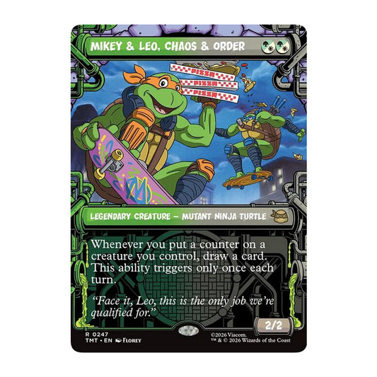 💫  Mikey & Leo, Chaos & Order SHOWCASE - TMT 247 💫 Teenage Mutant Ninja Turtles 💫 MTG NM
