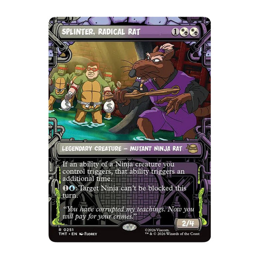 💫  Splinter, Radical Rat SHOWCASE - TMT 251 💫 Teenage Mutant Ninja Turtles 💫 MTG NM