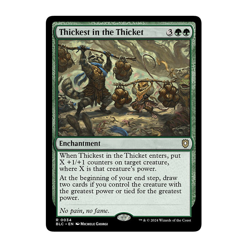 💫  Thickest in the Thicket - BLC 004 💫 Bloomburrow Commander 💫 Magic the Gathering 💫 NM