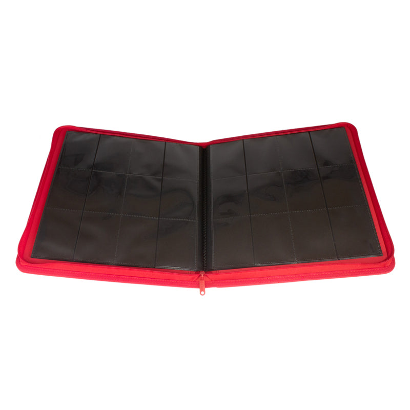 Collector's Series 12 Pocket Zip Binder - Red