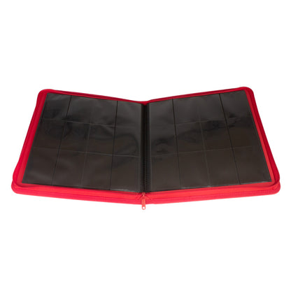 Collector's Series 12 Pocket Zip Binder - Red