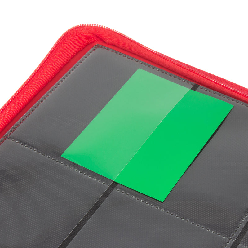 Collector's Series 12 Pocket Zip Binder - Red