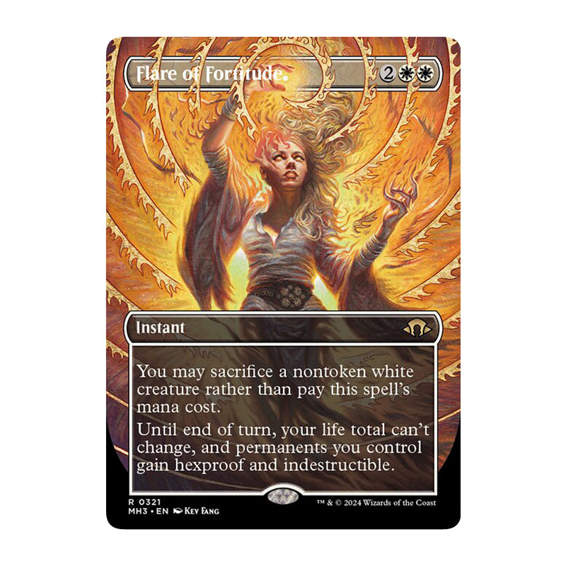 💫  Flare of Fortitude BORDERLESS  - MH3 321 💫 Modern Horizons 3 💫 Magic the Gathering 💫 NM