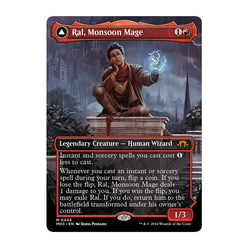 💫  Ral, Monsoon Mage // Ral, Leyline Prodigy BORDERLESS - MH3 445 💫 Modern Horizons 3 💫 Magic the Gathering 💫 NM