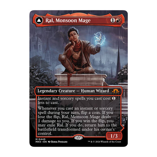 💫  Ral, Monsoon Mage // Ral, Leyline Prodigy BORDERLESS - MH3 445 💫 Modern Horizons 3 💫 Magic the Gathering 💫 NM