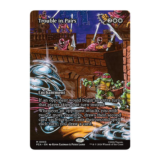 💫  Trouble in Pairs BORDERLESS - PZA 0003 💫 Teenage Mutant Ninja Turtles 💫 MTG NM