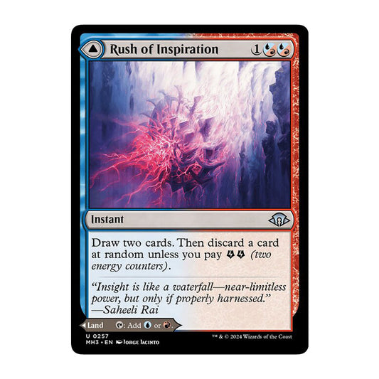 💫  Rush of Inspiration // Crackling Falls  - MH3 257 💫 Modern Horizons 3 💫 MTG NM