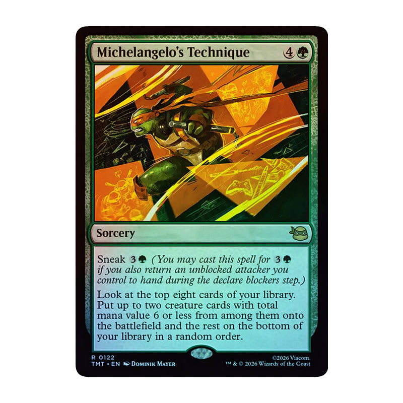 💫  Michelangelo's Technique  - TMT 122 💫 Teenage Mutant Ninja Turtles 💫 TMNT MTG NM