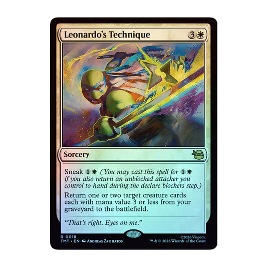 💫  Leonardo's Technique  - TMT 18 💫 Teenage Mutant Ninja Turtles 💫 TMNT MTG NM