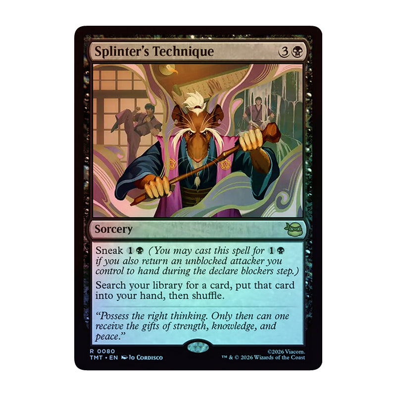 💫  Splinter's Technique  - TMT 80 💫 Teenage Mutant Ninja Turtles 💫 TMNT MTG NM