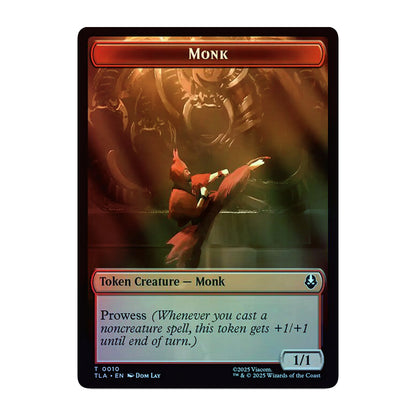 💫  Monk 0010 // Food 0021 - Double- Sided Token FOIL - TLA 💫 Avatar: The Last Airbender 💫 Magic the Gathering 💫 NM