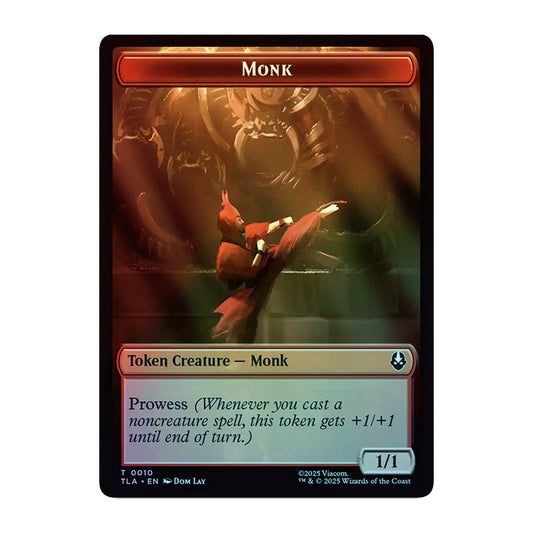 💫  Monk 0010 // Food 0021 - Double- Sided Token FOIL - TLA 💫 Avatar: The Last Airbender 💫 Magic the Gathering 💫 NM