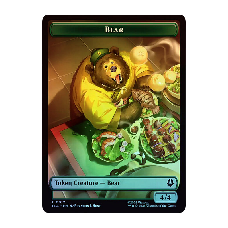 💫  Bear 0012 // Food 0020 - Double- Sided Token FOIL - TLA 💫 Avatar: The Last Airbender 💫 Magic the Gathering 💫 NM