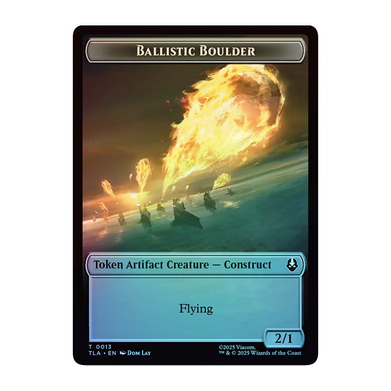 💫  Ballistic Boulder 0013 // Soldier 0011 - Double- Sided Token FOIL - TLA 💫 Avatar: The Last Airbender 💫 Magic the Gathering 💫 NM