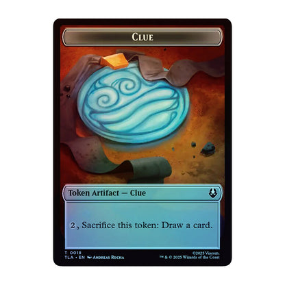 💫  Ally 0007 // Clue 0018 - Double- Sided Token FOIL - TLA 💫 Avatar: The Last Airbender 💫 Magic the Gathering 💫 NM