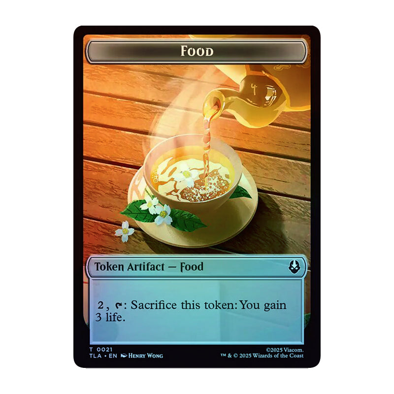 💫  Monk 0010 // Food 0021 - Double- Sided Token FOIL - TLA 💫 Avatar: The Last Airbender 💫 Magic the Gathering 💫 NM