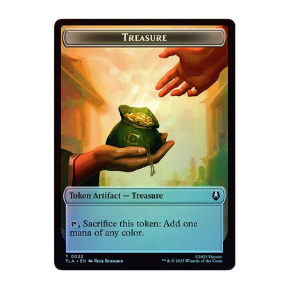 💫  Aang, Awoken Avatar 001 // Treasure 022  - Double- Sided Token FOIL - TLA 💫 Avatar: The Last Airbender 💫 Magic the Gathering 💫 NM